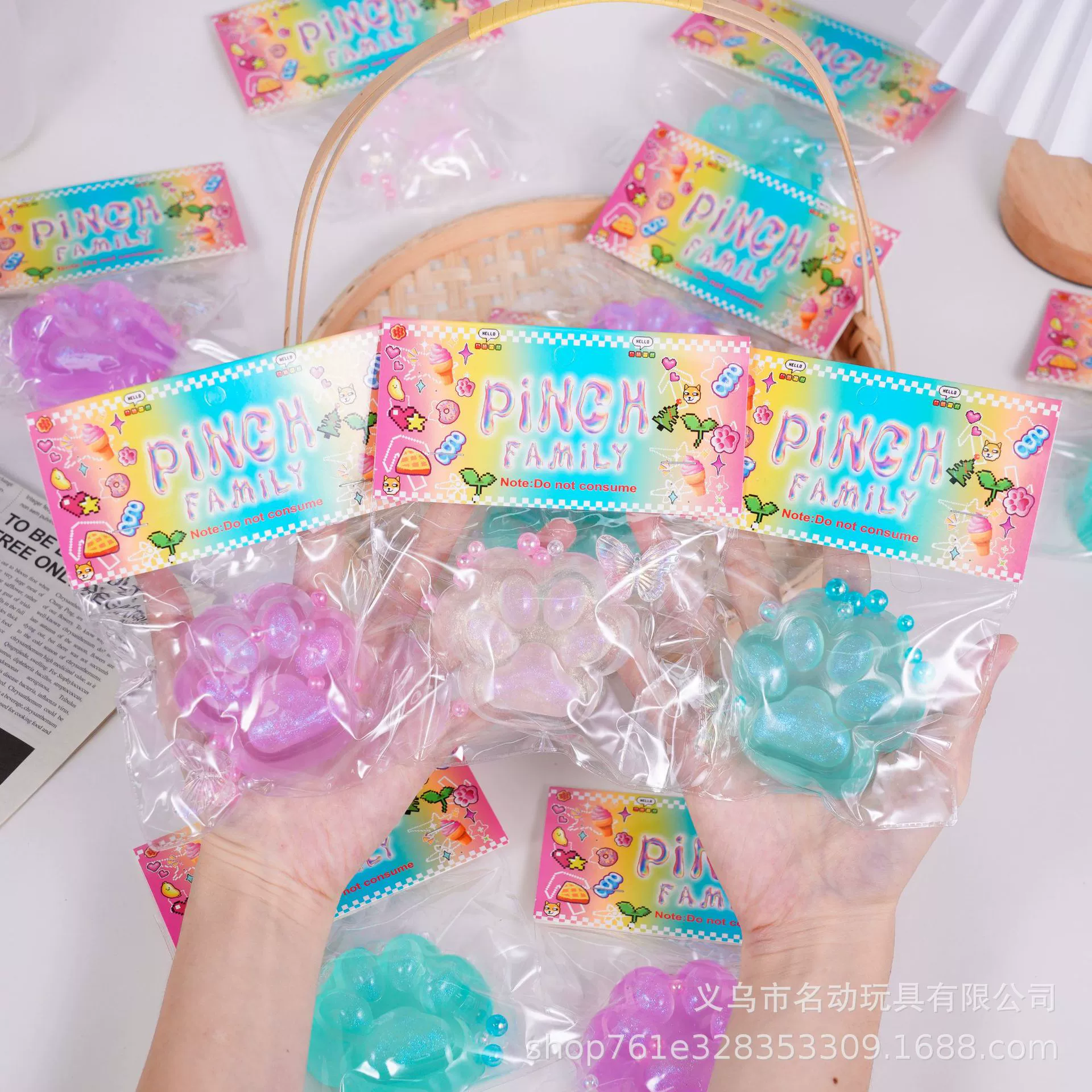 Супермягкая игрушка-антистресс в виде кошачьей лапки из плюша, в слепом пакете, гаджет для снятия стресса, игрушка-сквиш из ПВХ в пакете