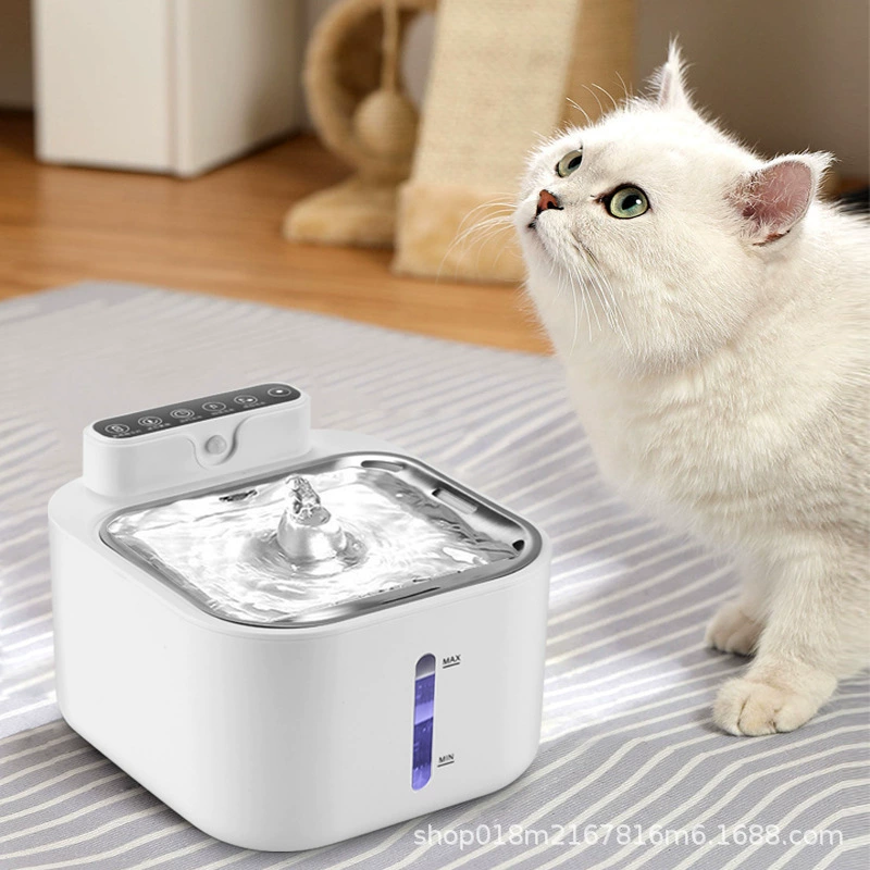 Умный диспенсер для воды для кошек и собак, автоматическая циркуляция живой воды, без подключения к сети, большая емкость