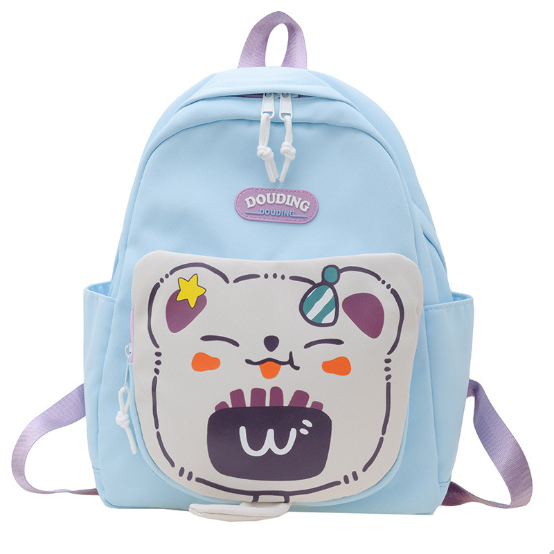 Mochila escolar de gran capacidad de dibujos animados lindos osos para niños y niñas, mochila de viaje ligera para niños