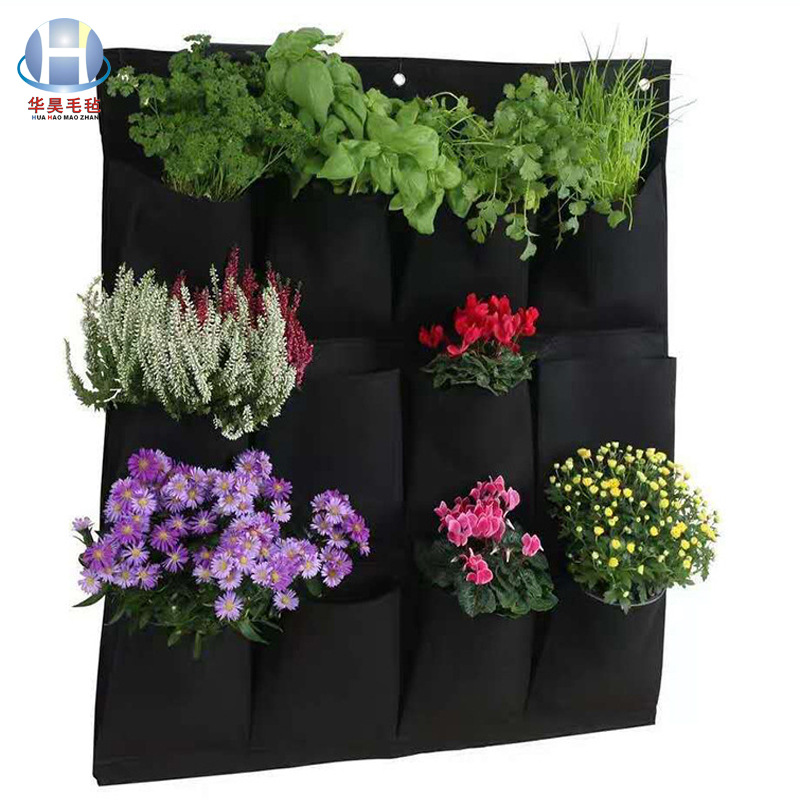 供应绿色毛毡种植袋 立体毛毡种植袋 毛毡美植袋