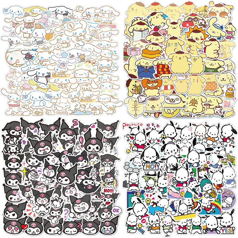 50-Piece Sanrio Sticker Collection, Cartoon Cute Stickers for Journals, Phone Cases, Scrapbooks, Decorative Waterproof Stickers