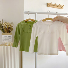 女童打底衫韓版2023新兒童t恤長袖春秋女寶寶娃娃衫內搭上衣0011