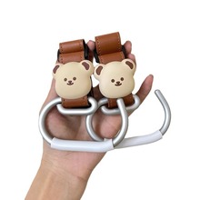 跨境热销婴儿车挂钩皮革推车挂钩童车通用配件大号铝合金挂包钩子