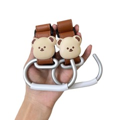 国境を越えてよく売れているベビーカーは革のカートをフックして子供の車の通用部品の大きいサイズのアルミニウム合金のバッグのフックを掛けます。