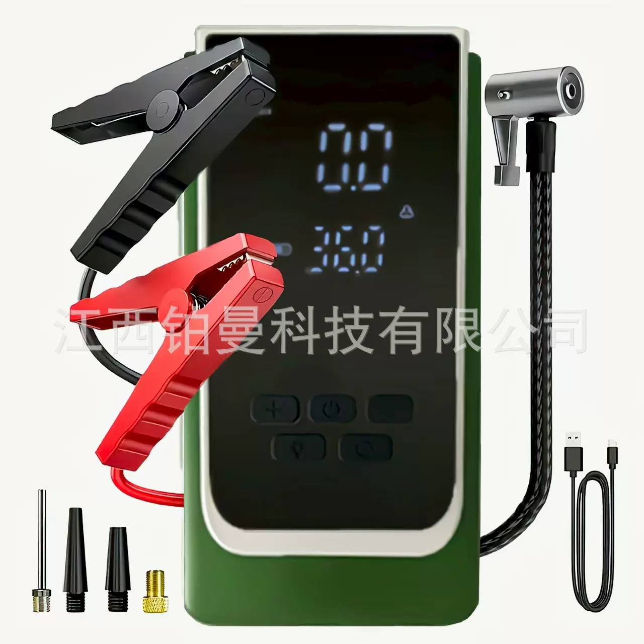 车载充气泵搭电一体机汽车打气强启搭电宝应急电源启动充气一体机