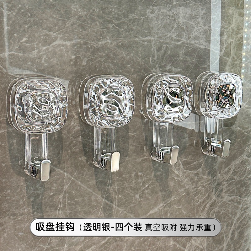 Gancho de ventosa giratoria fuerte vacío sin perforación fuerte gancho adhesivo de carga puerta de cocina detrás de la pared del baño