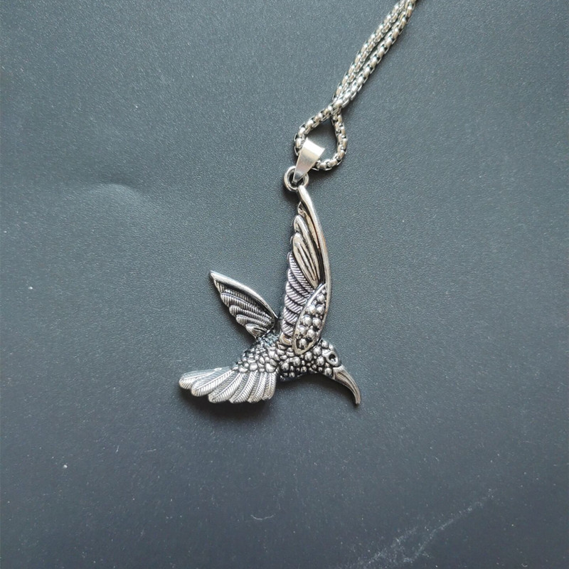 Collana con colibrì personalizzata alla moda giapponese coreana per coppie di uomini e donne Instagram Nuovo animale versatile_voghion.com