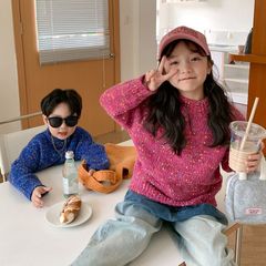 童毛衣2024秋款男女童韓版圓領套頭毛線衣兒童寬鬆針織上衣末小蒙