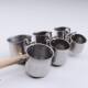 Bird food cup stainless steel parrot Starling bird feeder anti-gnawing bird utensils activity food cup water Cup