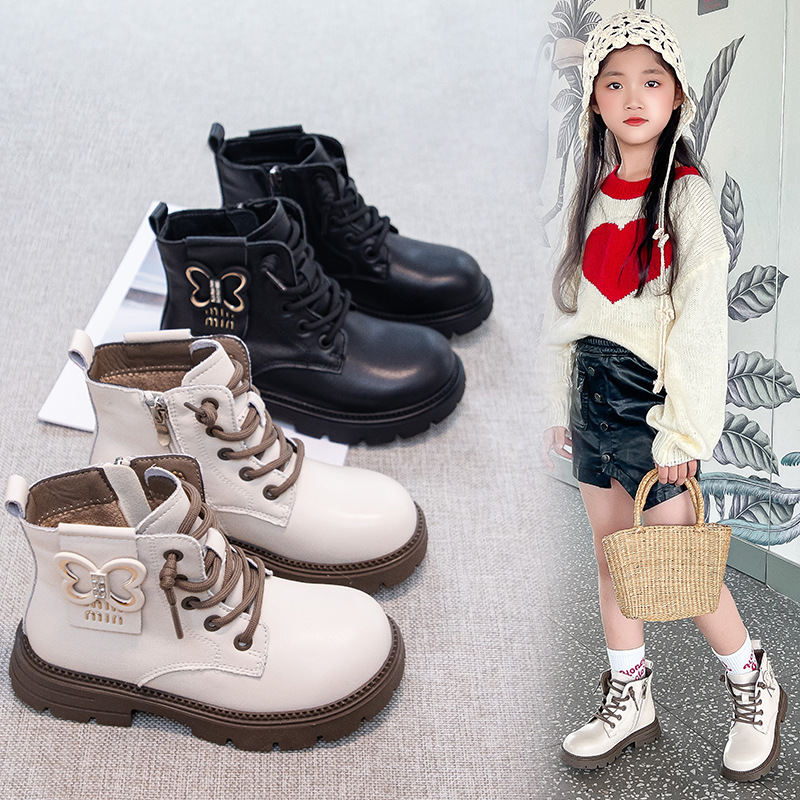 Trendy Children's Martin Boots Autumn and Winter 2025 New Fashion Versatile Comfortable European and American Style Girls' Martin Boots Trendy