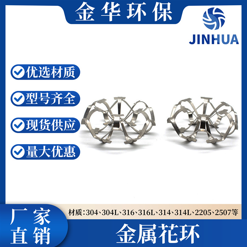 304/316L不锈钢花环 冷却塔铝合金花环填料 75/108mm金属花环填料