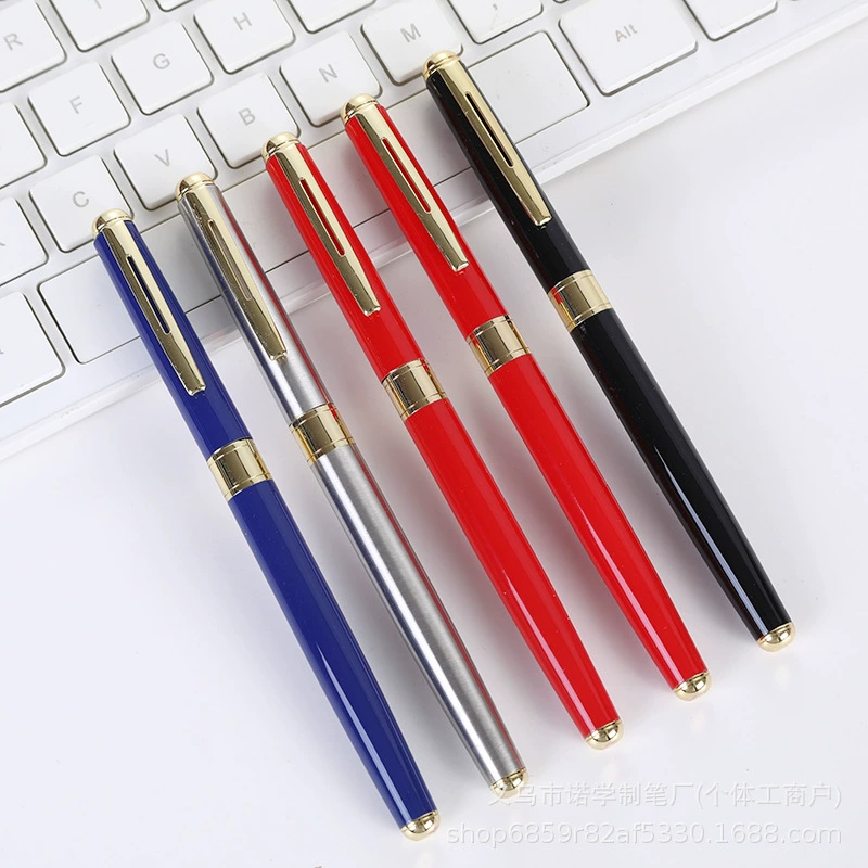 Черная деловая металлическая ручка для подписи офисной конференции шариковая ручка может напечатать логотип для корпоративной рекламной кампании подарочная ручка