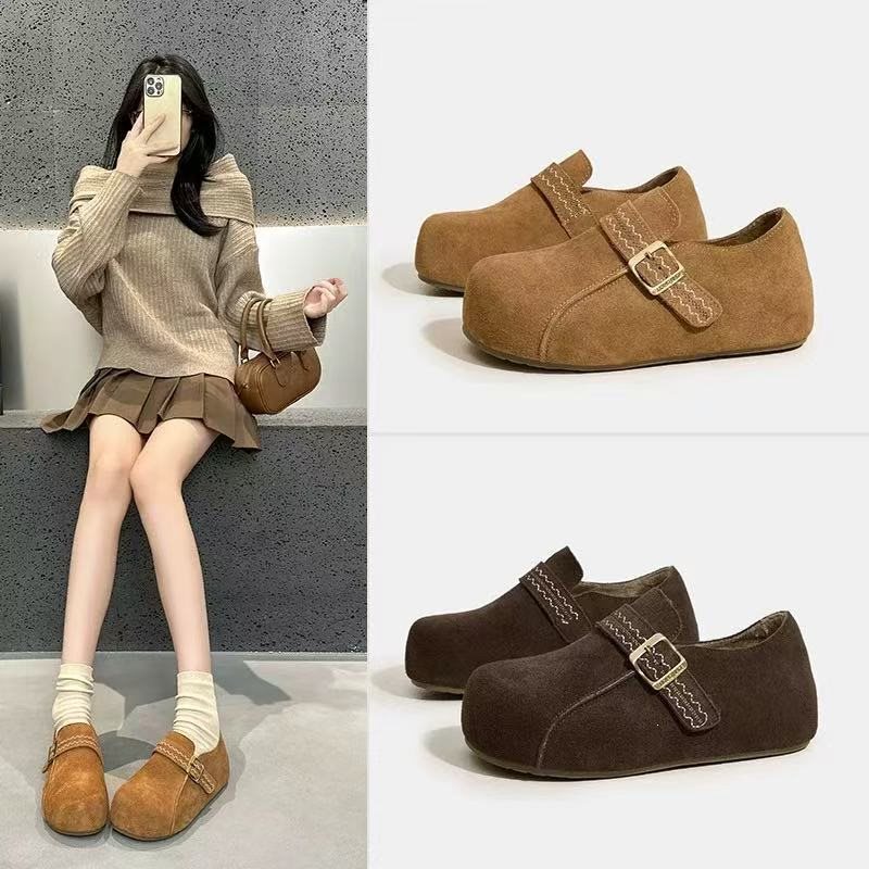 2026 New Spring and Autumn Birkenstock Women's Shoes, Trendy Versatile Korean Style Celebrity Picks, Japanese Slip-On Loafers