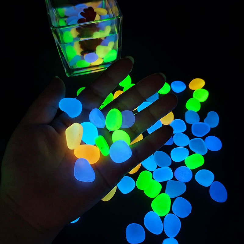 Светящиеся камни для аквариума и акваскейпинга, 2 см, 1.8 г, флуоресцентные гальки, оптом от производителя