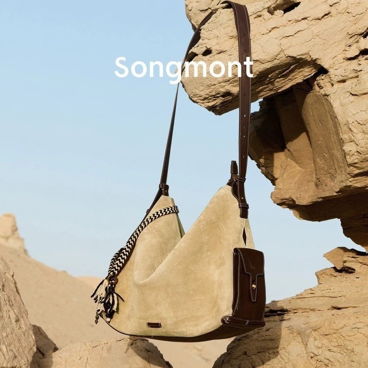 Xunji Travel Hobo Bag Suede Genuine Leather Large Capacity Crossbody Laptop Bag 2026 Unisex - Thumbnail 4