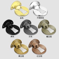 樂朗批發免打孔門吸強磁地吸 衛生間防碰撞阻器不鏽鋼304隱形門擋