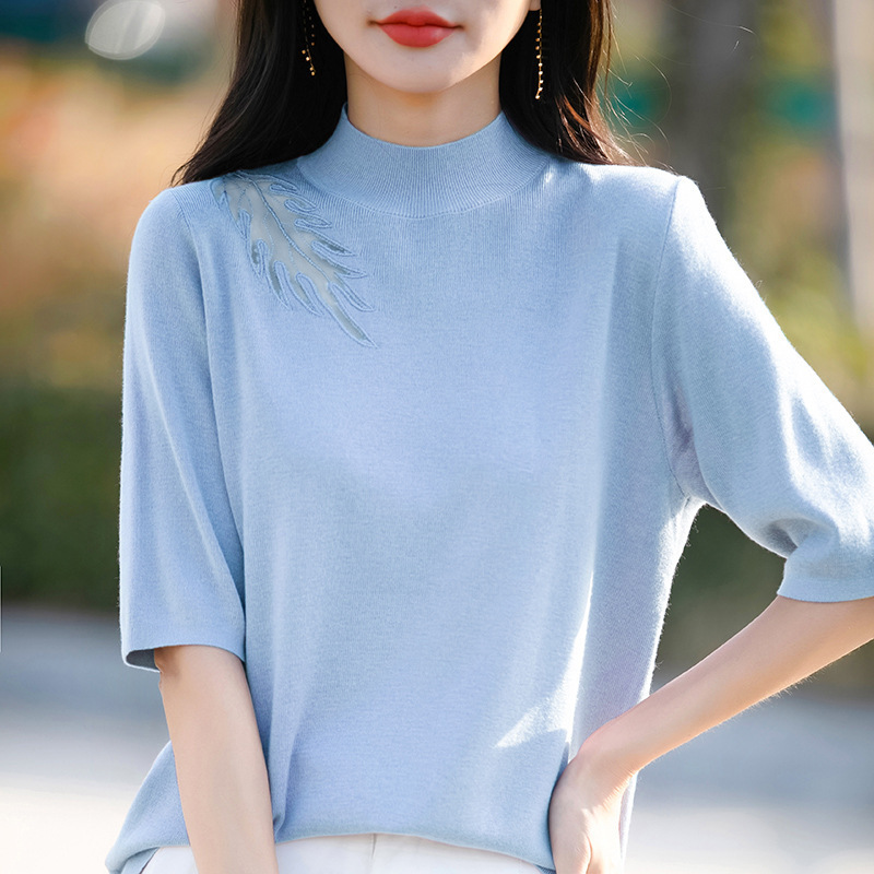 woolen knitted summer lace sweater