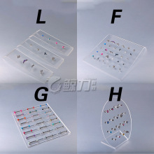 透明亚克力饰品展示板耳钉唇钉展示肚脐钉舌钉埋钉展示架摆拍陈列