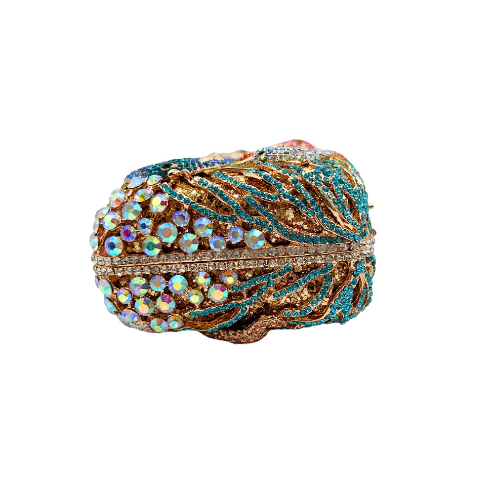 Estrictamente elegido bolso de piedra nuevo mundo submarino con diamantes bolso de cena bolso de banquete hueco lleno de diamantes bolso de mujer