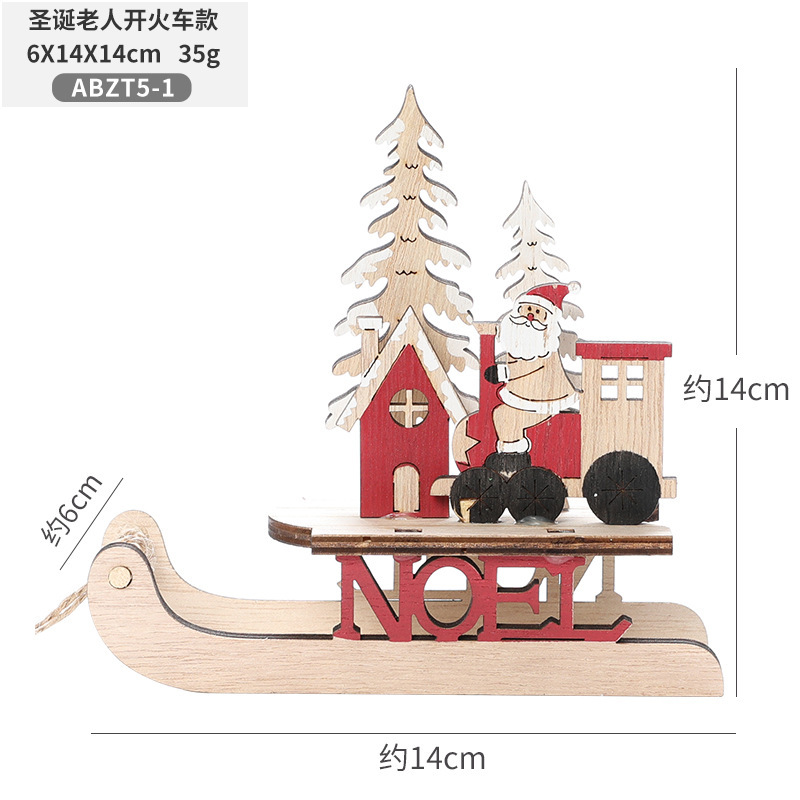 Hong Kong Heng decoraciones creativas de Navidad Santa Claus adornos de madera estrella de cinco puntas regalos de Navidad