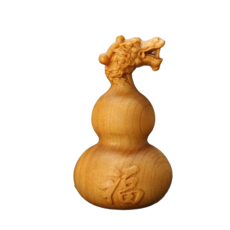 崖柏木葫芦摆件文玩雕刻龙年生肖龙头手把福禄葫芦吉祥挂件寿星葫|undefined