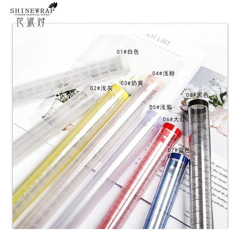 Flower party fabricantes al por mayor nuevos productos transfronterizos tela de araña embalaje de flores de papel de vidrio florista embalaje de flores de regalo