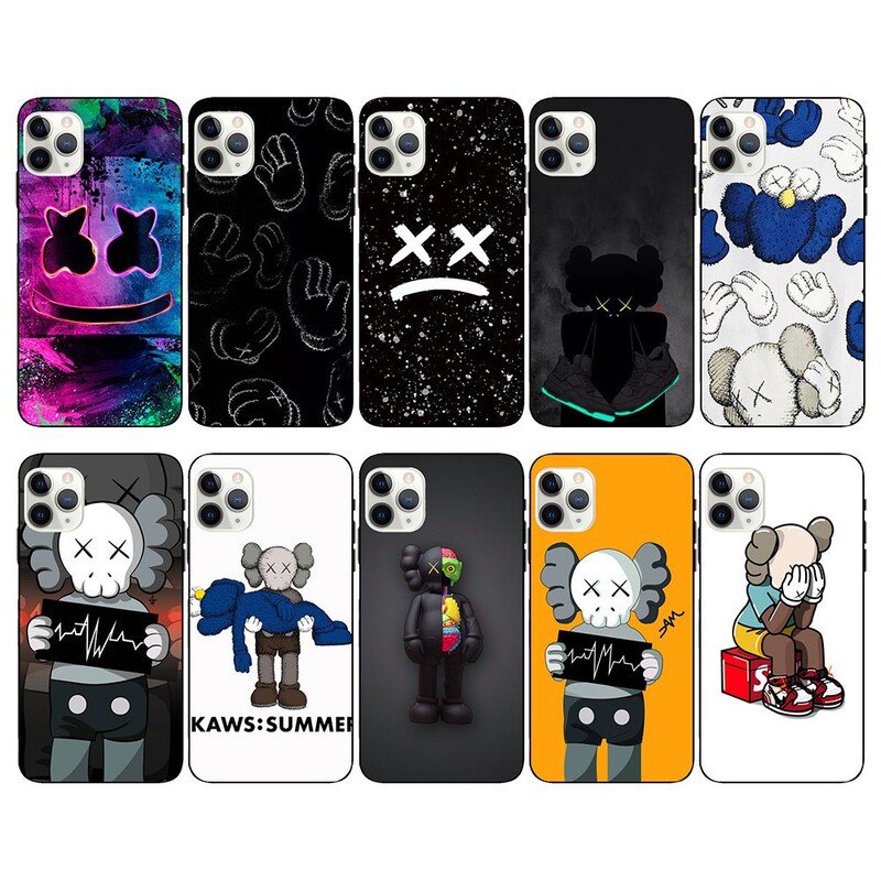 Suitable for Apple 6/7/8p/14Pro/Max/13/XS/11TPU12 Samsung Sesame Street Black large hole fashion brand Suitable for Apple 6/7/8p/14Pro/Max/13/XS/11TPU12 Samsung Sesame Street Black large hole fashion brand
