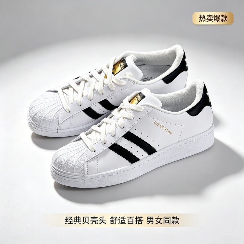 Classic shell toe gold label sneakers, men's versatile flat-soled sports shoes, trendy low-top shoes for couples Classic shell toe gold label sneakers, men's versatile flat-soled sports shoes, trendy low-top shoes for couples