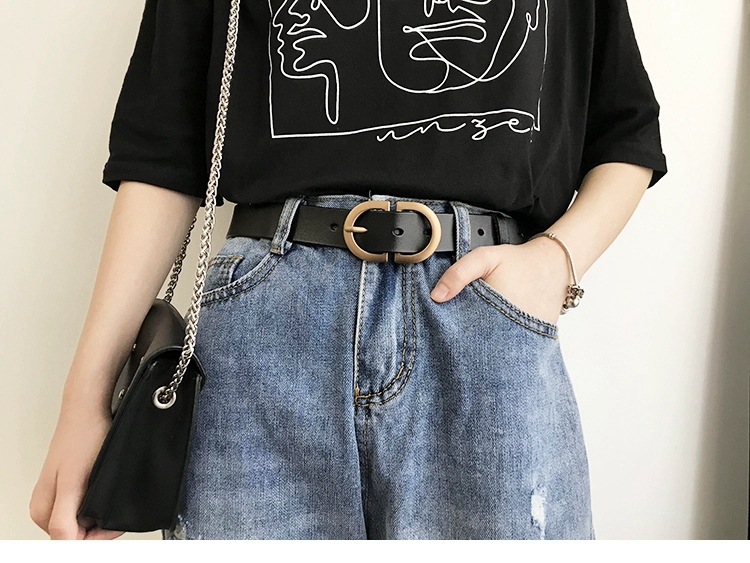 Cinto de mulher em couro genuíno com fivela antiga trendy_voghion.com