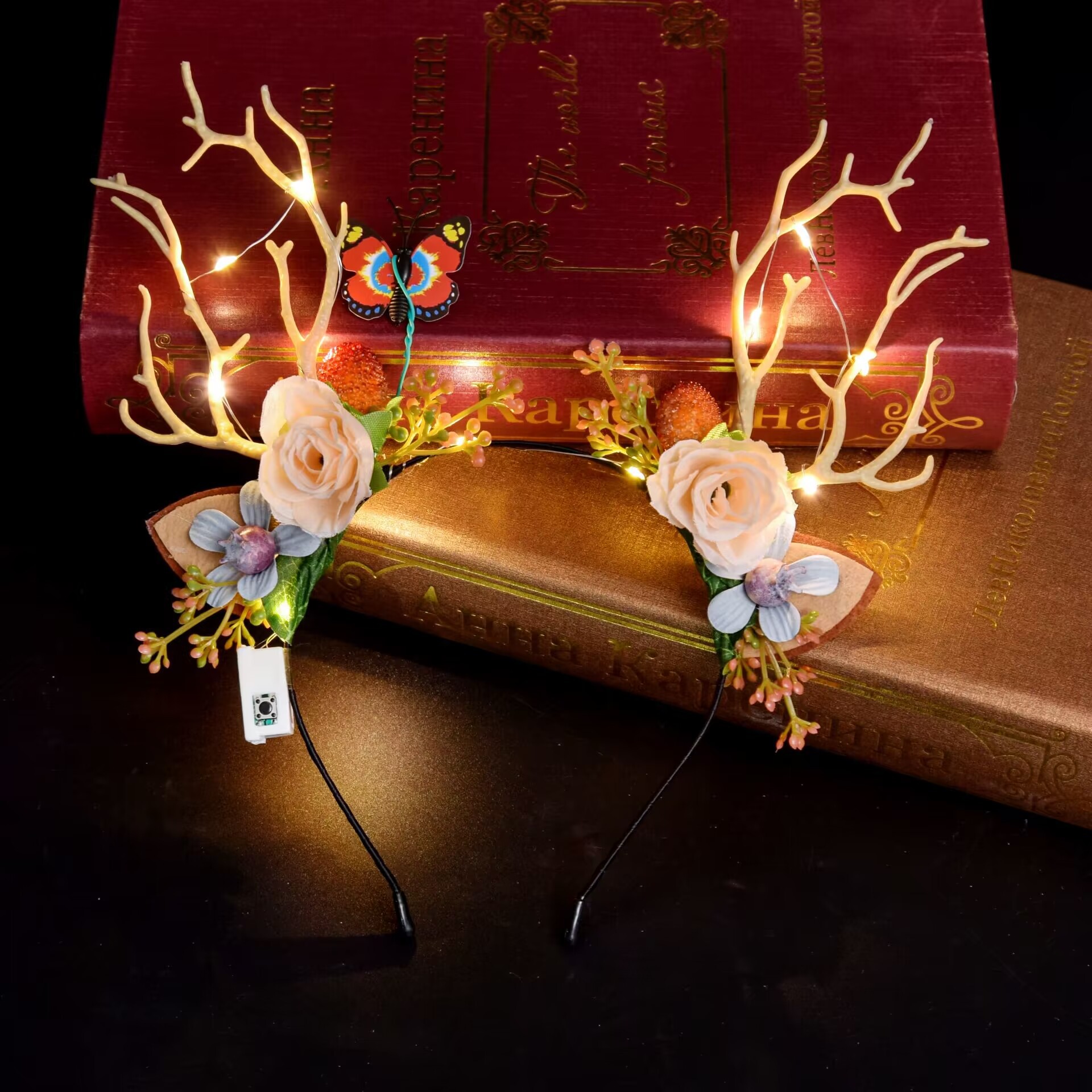 빛나는 나비 요정 따뜻한 램프