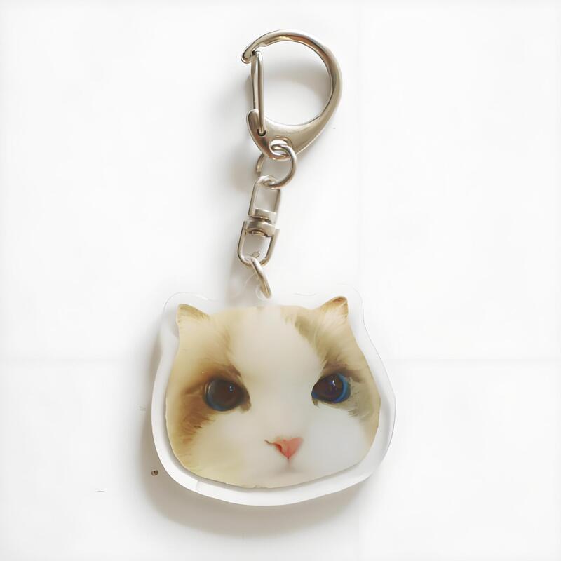 ラグドール猫周辺アクリルキーホルダーかわいい小さな猫アバターシリーズキーホルダーカップルペンダント装飾|undefined