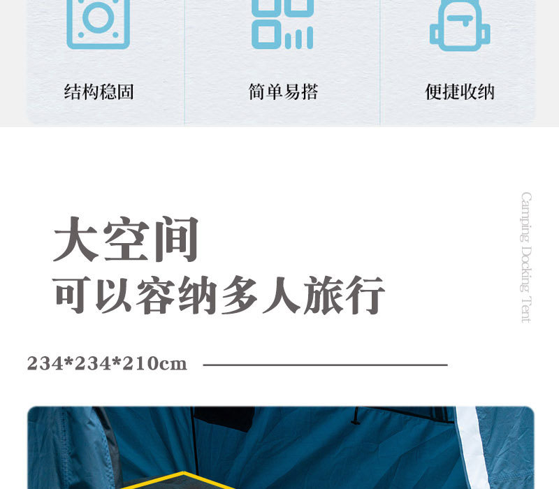Source Manufacturer Wholesale Cross-Border Outdoor Leisure Car Tail Tent Self-Driving Tour Car Automatic Quick-Open Camping Tent