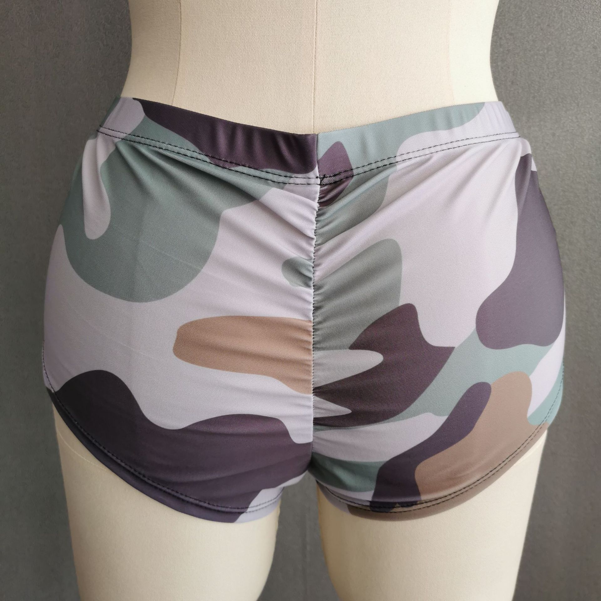 Women's Simple Style Solid Color Camouflage 1 Piece Bikinis Swimwear display picture 10