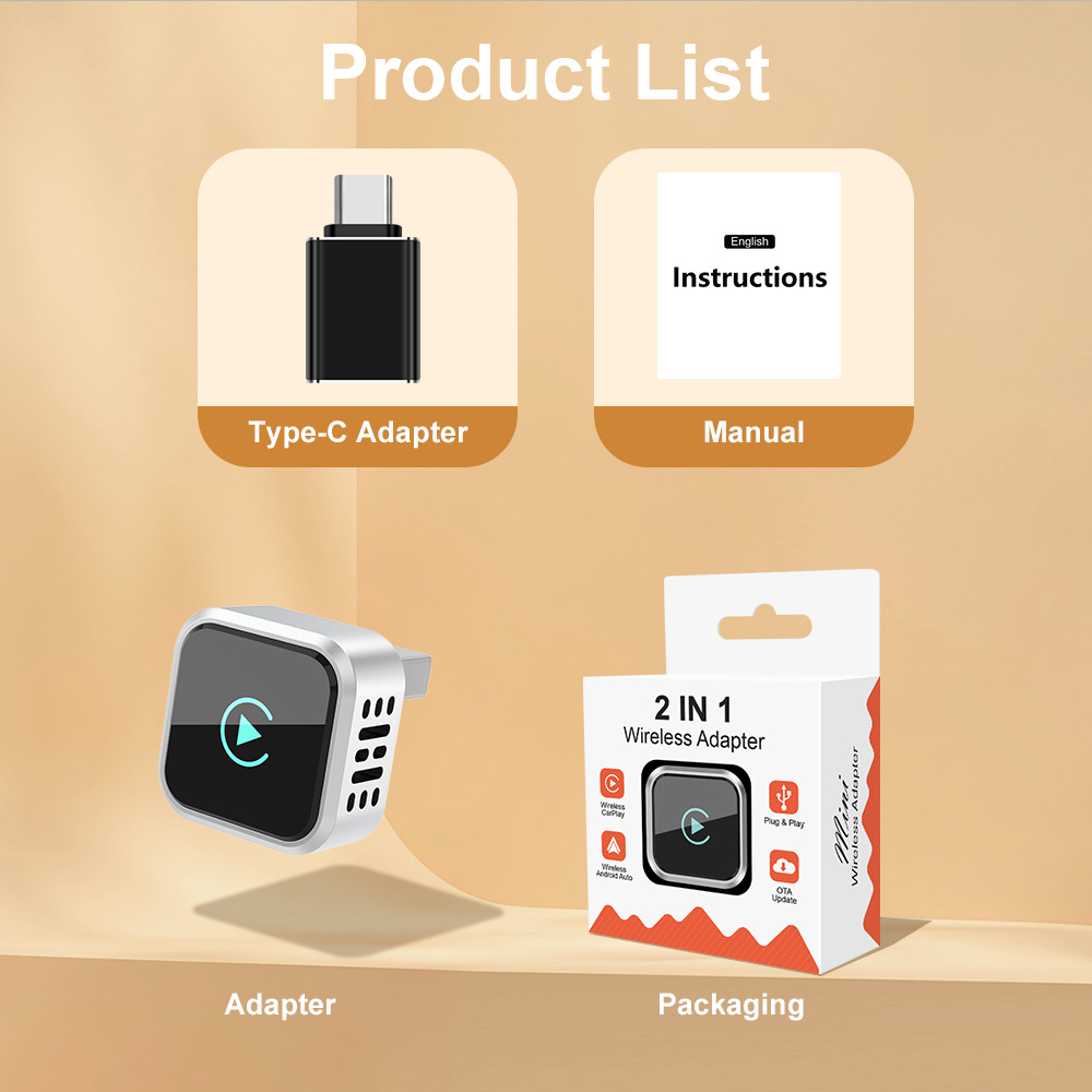 Cross-Border Wireless Carplay Box Private Model Smart Car Interconnection Box Apple Android Autocarplay Box