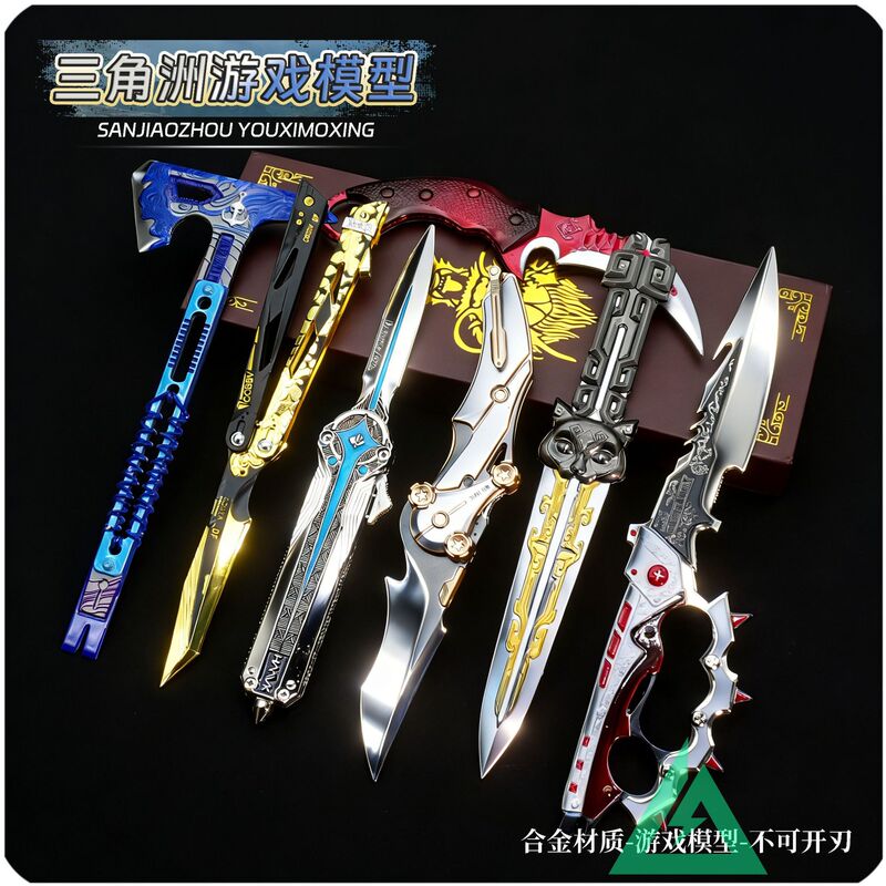 Delta Polaris Knife Alloy Model S7 Creed Shadow Edge Melee Weapon Game Peripheral Metal Toy Ornament