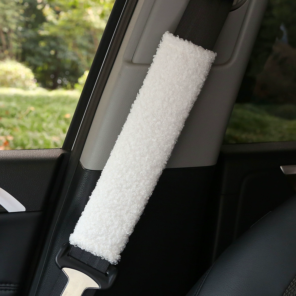 Заводская прямая обработка автомобильного ремня безопасности плечевой защитный чехол мягкий и удобный защитный чехол из овечьей шерсти