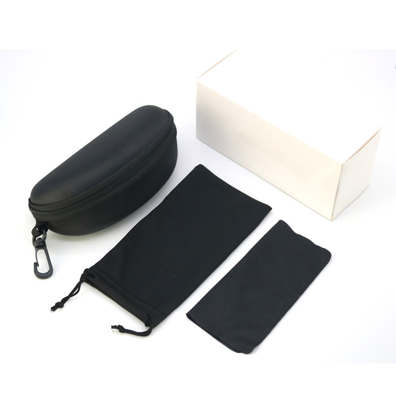 Caja de cartón blanco Oxford Zipper Glass Case PVC Botón Caja de gancho Caja de gafas de sol resistente a la compresión Accesorios de caja plegable 1