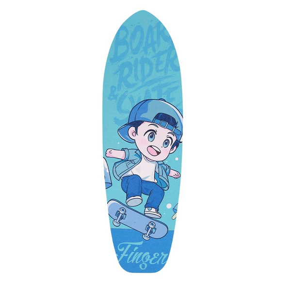 Double-sided non-slip skateboard for boys, print