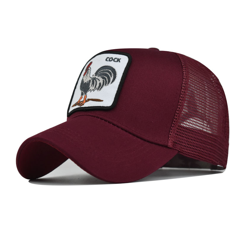 Animal Embroidered Net Hat Men's And Women's Animal Baseball Cap Hip Hop Cap_voghion.com