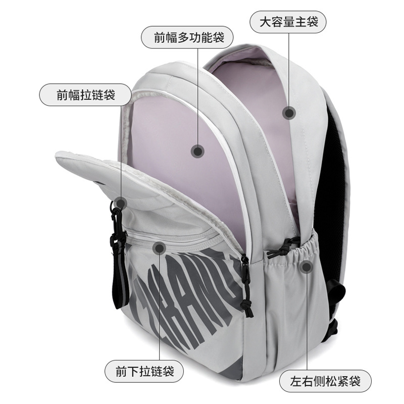 Pescado natural nuevo tipo mochila mochila una bolsa multipropósito simple de gran capacidad de la escuela secundaria secundaria universidad mochila para hombres