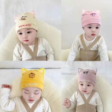 婴幼儿帽子春秋冬季3-6-12个月新生儿宝宝儿童帽子男女超萌工厂