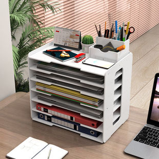 File Rack Multi-Layer Storage Rack Desktop File Storage Rack A4 Data Rack Folder Storage File Rack Multi-Layer