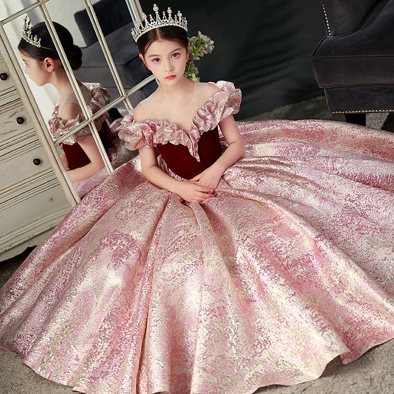 Burgundy children's piano performance costume