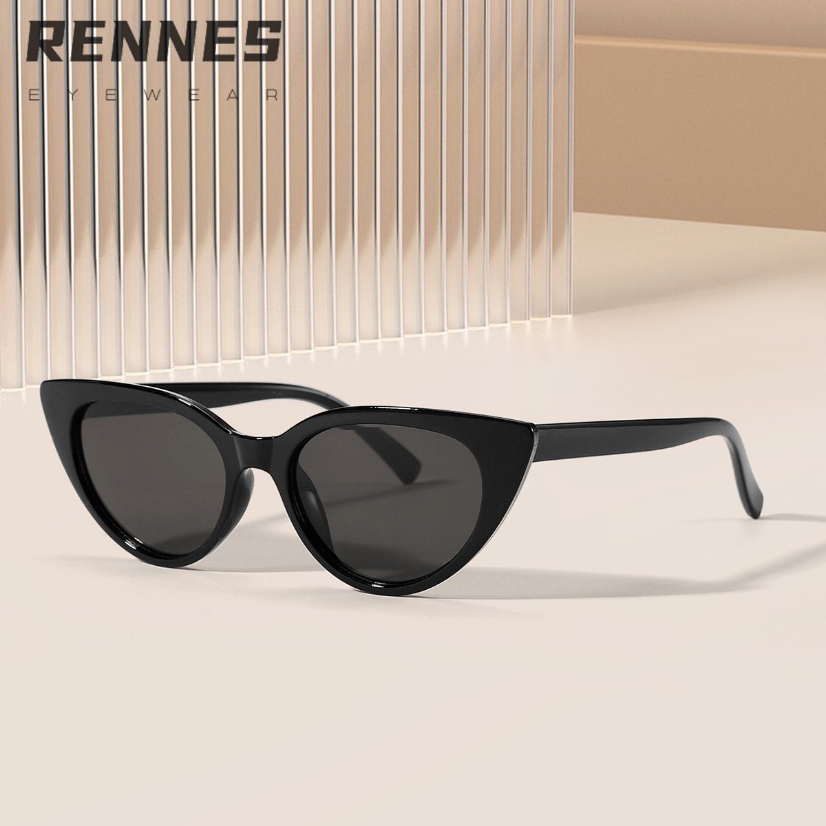 Nueva moda transfronteriza casual retro ojo de gato simple gafas de sol de montura pequeña europeas y americanas