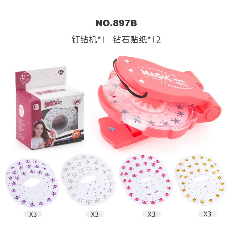 Fabricantes suministro de trenzas eléctrico de tres hilos Dispositivo de trenzado de cabello bricolaje máquina de perforación de uñas mágica maquillaje accesorios para el cabello Juguetes