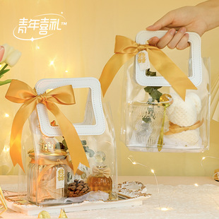 Gift bag PVC transparent handbag ins packaging bag pla�Z����