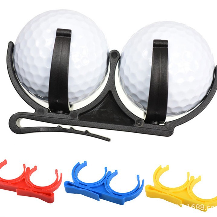Abrazadera de golf giratoria plegable abrazadera de bola puede sostener dos bolas recogiendo abrazadera de bola doble abrazadera de bola accesorios de golf