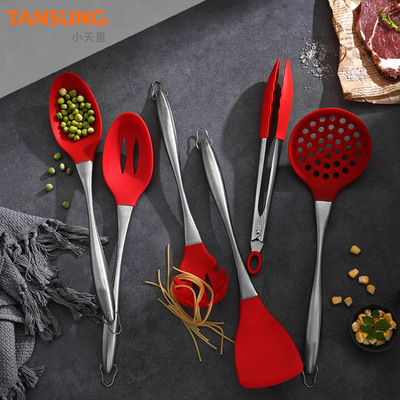 goods in stock High temperature resistance Stainless steel Handle non-stick cookware Kitchenware Dedicated Cooking Shovel a soup spoon Kitchen