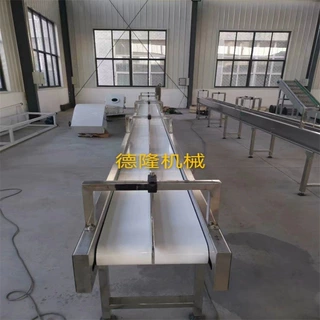 不锈钢PU食品级输送带车间食品分拣上料提升传送带双层皮带机