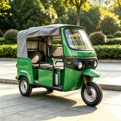 Tuk-tuk with sunshade and canopy Sərnişin üçtəkərli motosikllar